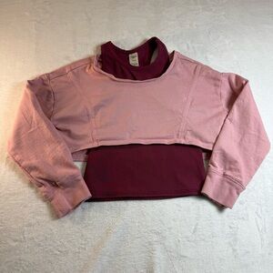 OshKosh B’Gosh Burgundy and Pink Tank Top Off the Shoulder